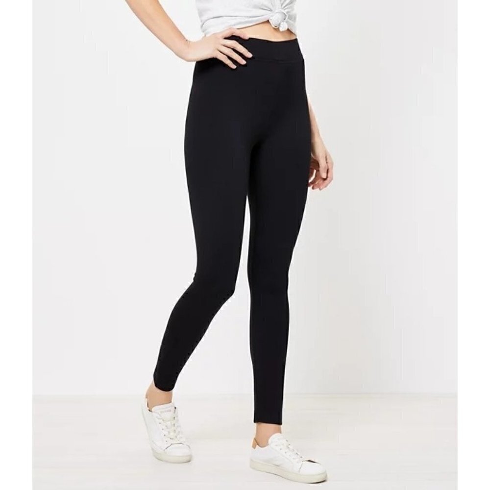 Ann Taylor LOFT Petites Black Crepe Skinny Leggings‎ XXS